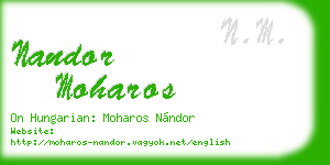 nandor moharos business card